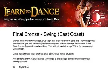 5th Avenue Dance Final Bronze Swing 1