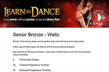 5th Avenue Dance Senior Bronze Waltz 1