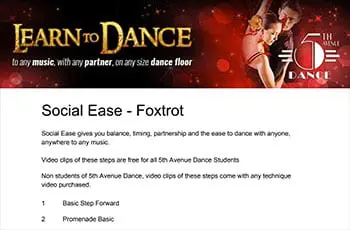 5th Avenue Dance Social Ease Foxtrot 1